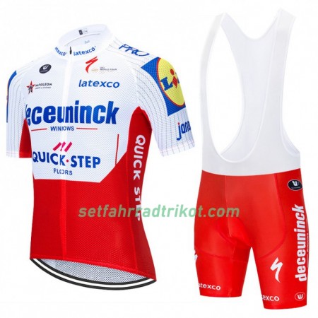 Fahrradbekleidung Radtrikot Kurzarm + Trägershorts 2020 Deceuninck-Quick-Step N003